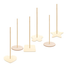 Donut Stand Doughnut Displaying Rack Wedding Cake Decorations for Wooden Banquet 6 Pcs