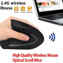 Kiplyki Wholesale 6D 2.4G Wireless Ergonomic Vertical Mouse Left hand Optical 1600DPI Gaming Mic