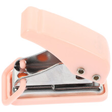 Hole Punch Mini Stapler Stationery 3 Puncher Single Lovely Office Portable Pink
