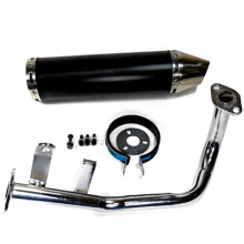 Scooter Exhaust Black Chrome  Performance for Ice Bear Bullet PMX505J 50cc