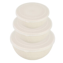 Pnellth 3Pcs Cereal Bowls with Lid, BPA-Free Lightweight Dinner Bowls for Noodles, Rice, Fruit, Soup; Microwave & Dishwasher Safe, Silicone Seal