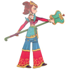 Guangmc Girl Toys Chinese Shadow Puppetry Journey to The West Handicraft Wood Cutouts