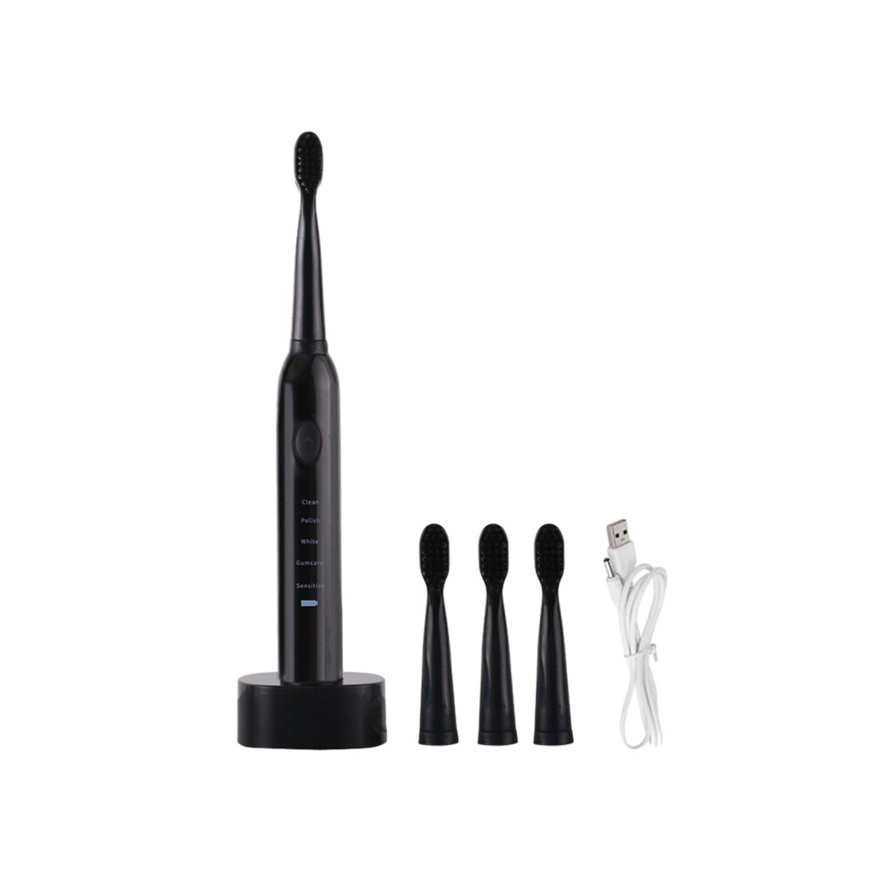 Tahtuvzn Toothbrush w/ 4 Heads & USB Base, 5 Modes, IPX7, Fast Charging, Long Life - Great Christmas Gift
