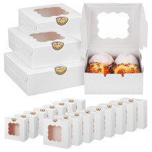 20 Pcs Large Wave Window Cake Box Dessert Box Chip Bag Holder for Party The Wedding Party