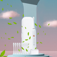 Quinlirra Easter Clearance Electric Toothbrush, Low Noise Portable with Smart Timer & IPX7 Waterproof - Compatible with Replacement Heads, Vibration