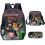 School bag Minecraft game peripheral backpack three-piece set for elementary and high school students pencil case 4