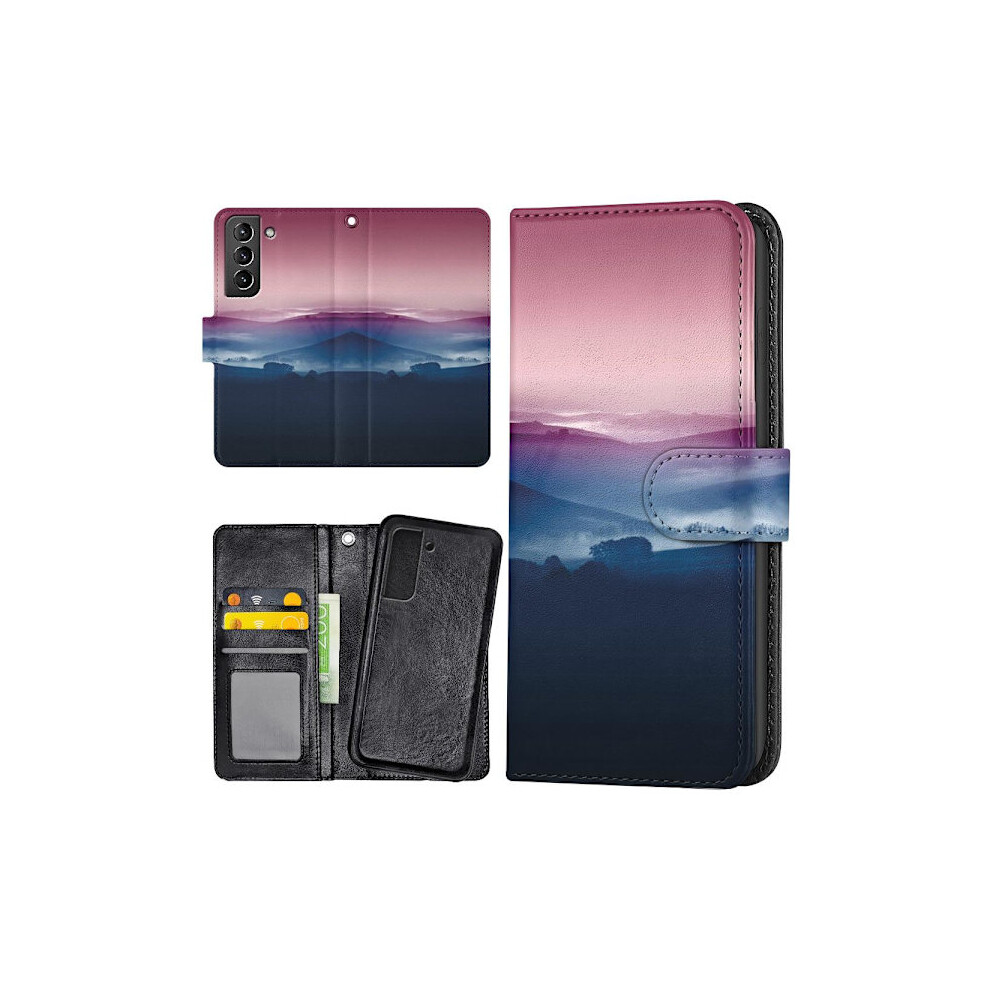 Compatible With Samsung Galaxy S22 Plus - Wallet Case/Case Colorful Valleys Multicolor 9322103959384