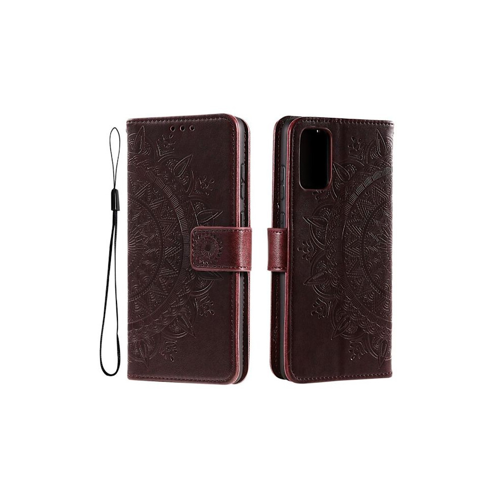 Skalo Compatible With Samsung A53 5G Mandala Wallet Case - Dark Dark Brown 9322103959766