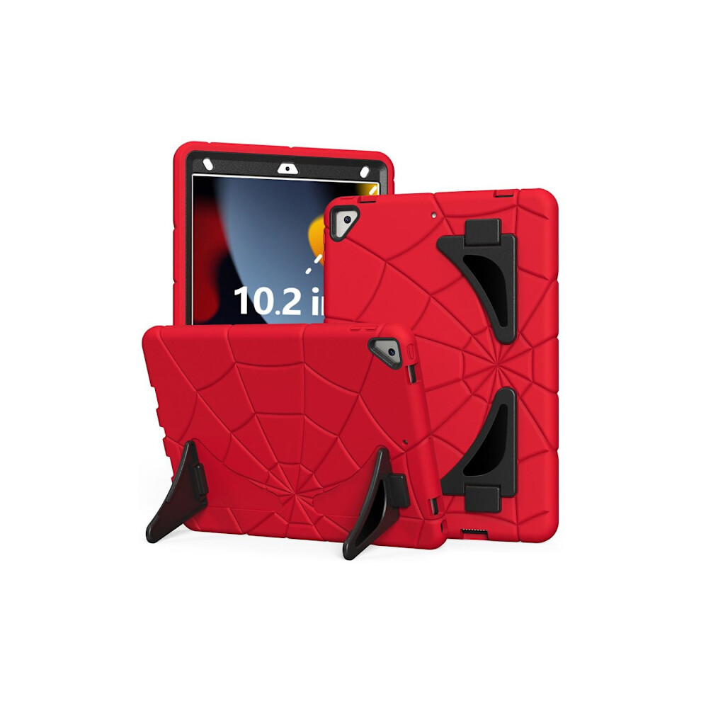Skalo Compatible With Ipad 10.2 Spider Web Kids Case - Multicolor Red/Black 9322103959551
