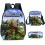 School bag Minecraft game peripheral backpack three-piece set for elementary and high school students pencil case 2