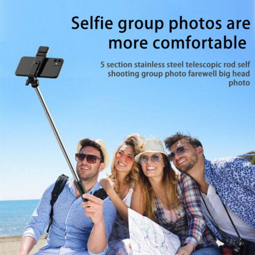 GUYUTING Multi-Angle Rotating Selfie Stick with Fill Light and Bluetooth Remote for Easy Self-Portraits 1