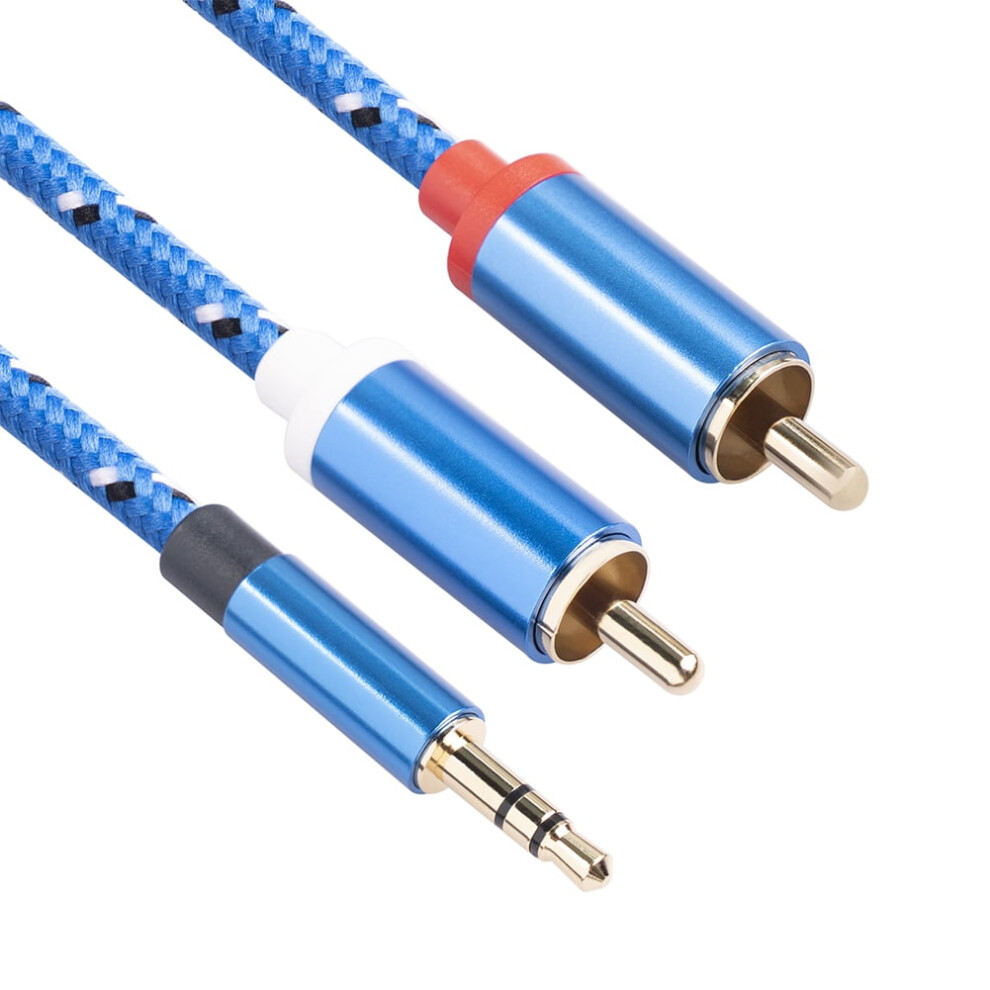 Jixopn 0.5/1/1.8/3/5M Hifi Stereo 2Rca To 3.5Mm Audio Cable, 3.5Mm Jack To 2Rca Male Splitter For Tv, Pc, Amplifier, Home Theater, Dvd, Speaker 9338982170635