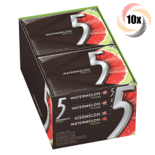 Full Box 10x Packs 5 Gum Watermelon Prism Flavor | 15 Sticks Per Pack