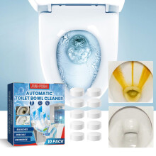 Cyber Monday Deals 2024 Viflosae Toilet Bowl Cleaners, 10 Capsules Bleached & Blue Rainwater Scent, compatible with toilet tanks