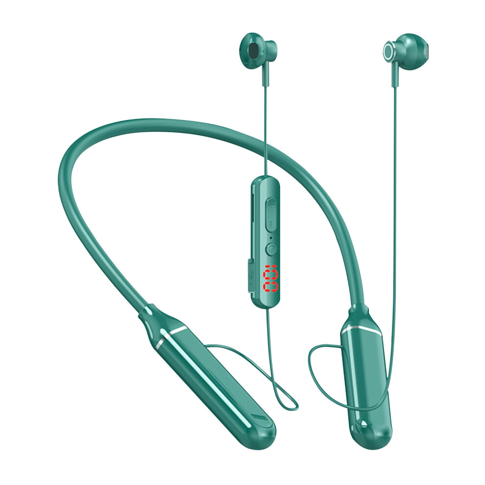 Wireless Bluetooth Neckband Headphones, Stereo Noise Reduction With Mic, Compatible With Universal Devices, Sports Earbuds For Sale! 9338982171786