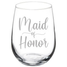 Wine Glass Goblet Maid Of Honor (17 oz Stemless)