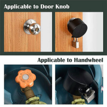 Door Handle Lock, Door Knob Lock Out Device, Disable the Doorknob/Faucet/Valve, Door Knob Child (With Padlock)