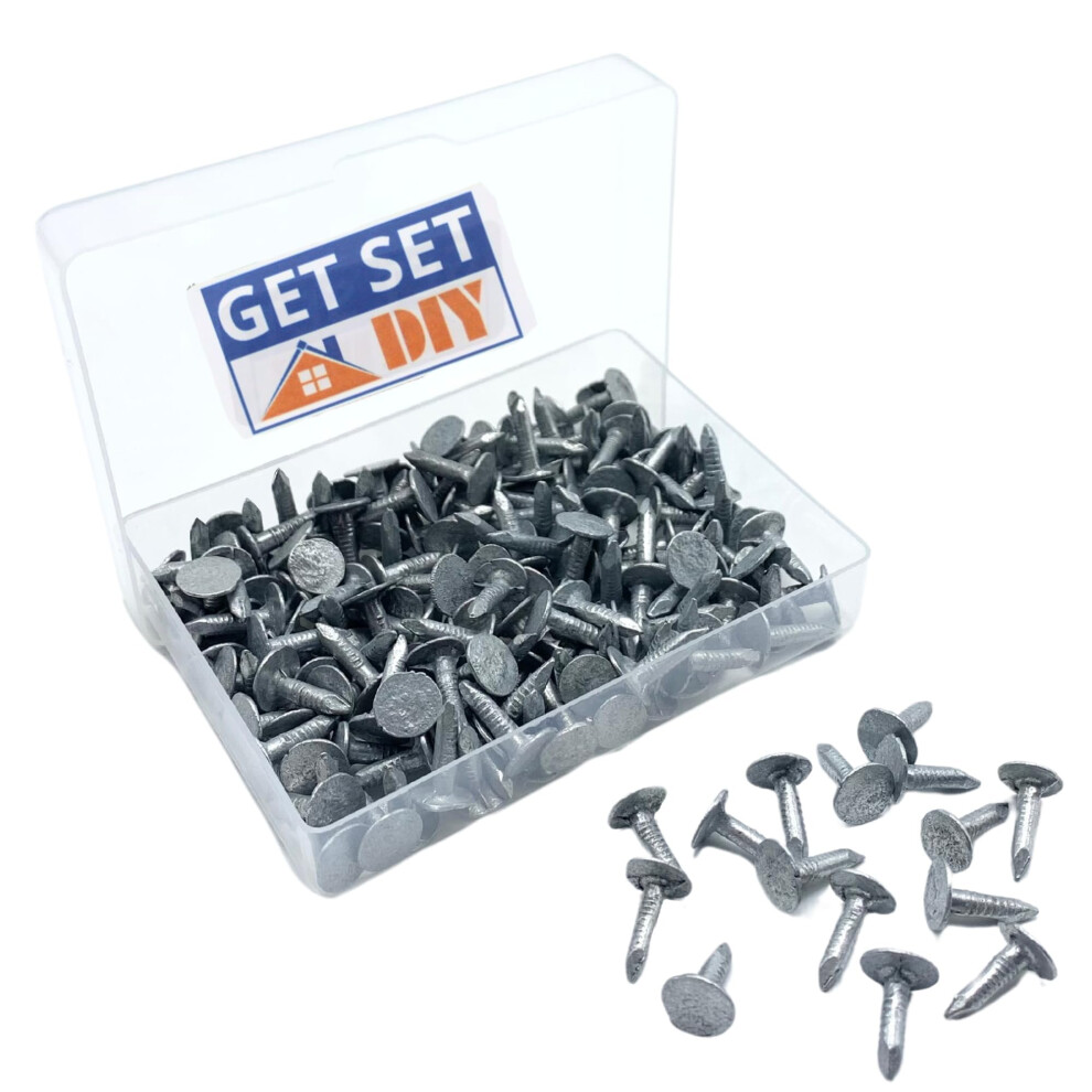 Galvanised Clout Nails 13Mm (Approx. 185Pcs, 200G Pack) Roofing Felt Tacks For Shed Roof - Heavy Duty Felt Nails For Securing Shed Roof Felt In A Han 49388541