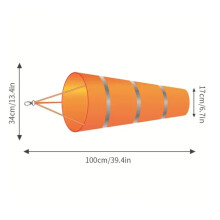 DEKAXID 60/80/100cm Reflective Windsock Airport Aviation Wind Direction Measurement Windbag Garden Rip-stop Weather Vane Weathercock