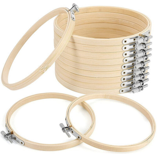 12 Embroidery Hoops Round Embroidery Hoops Bamboo Hoops