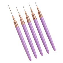 5PCS 7/9/11/15/25mm Nail Liner Brush Set UV Gel Nail Brushes Kits,B
