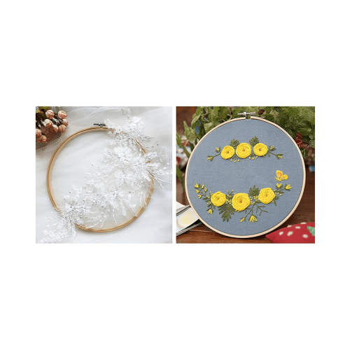 12 Embroidery Hoops Round Embroidery Hoops Bamboo Hoops 2