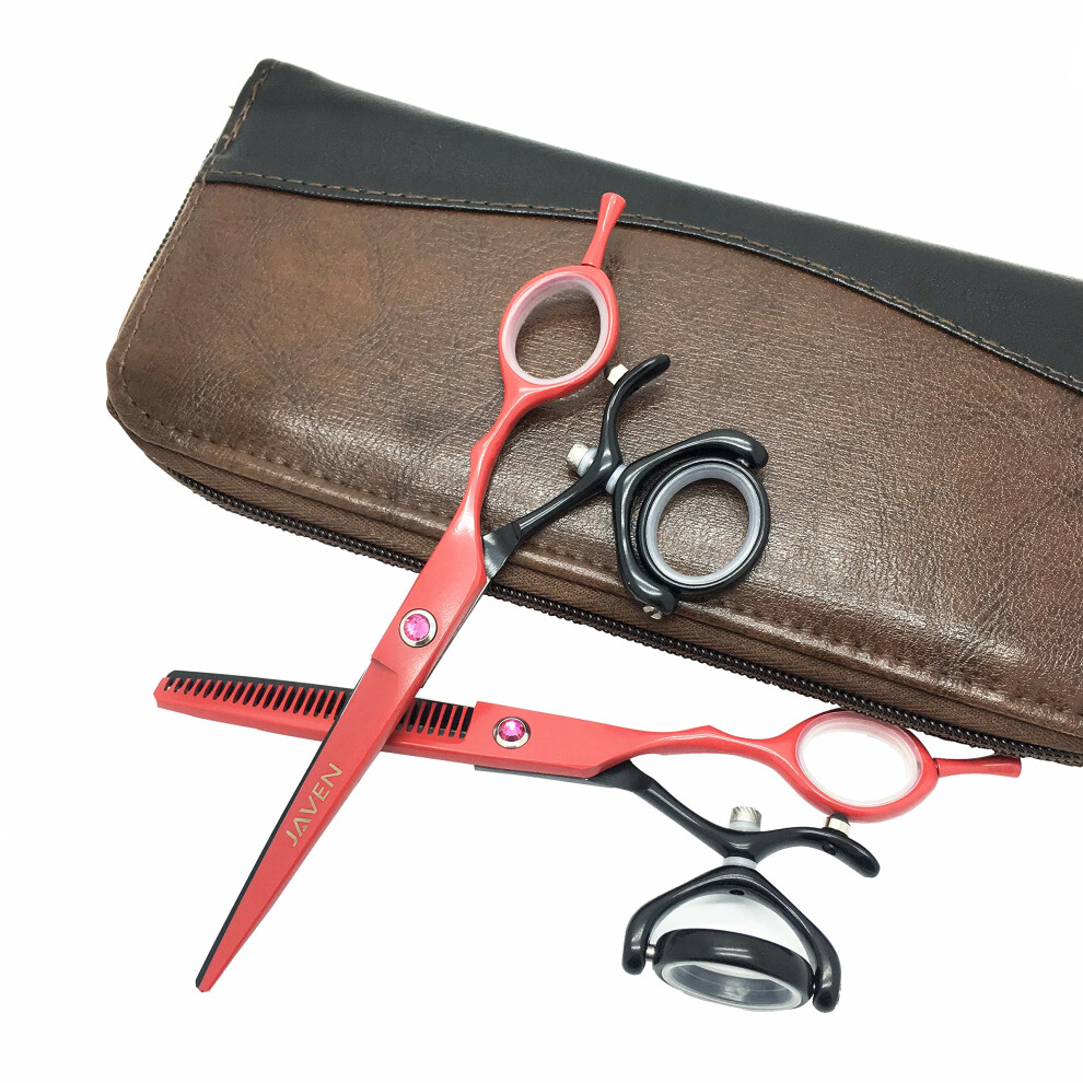 Professional Hair Cutting Scissors Set 6 Inch Japanese Barber Shears with Thinning Scissors and Razor