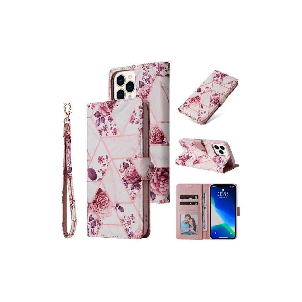 Compatible With Iphone 15 Pro Max Trendy Wallet Case Sparkle 4-Compartment Pink 9353595234284