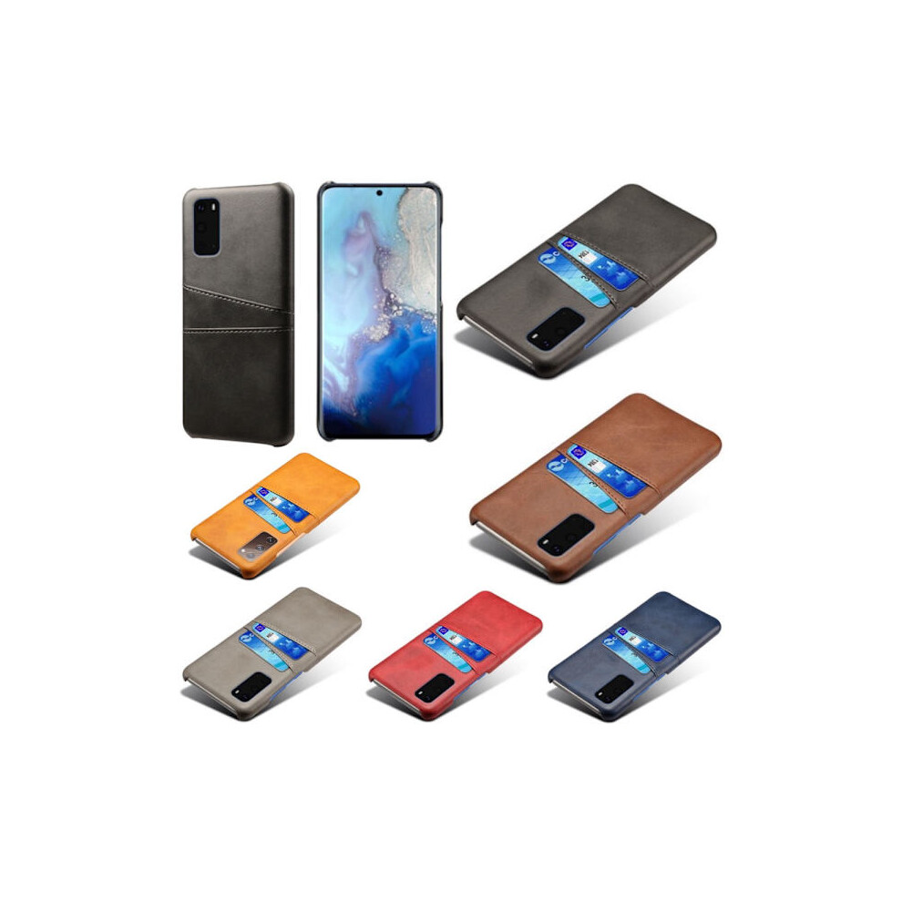 Compatible With Samsung S20 Protective Case Leather Card Visa Amex Mastercard - Dark S20 Brown 9353595234512