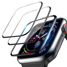 Compatible with Apple Watchwith Apple Watch 1/2/3 42mm Screen Protector [3-pack] 3D Curve Display Protector Black