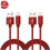 pcs high quality 1 m compatible with iphone red Red 1
