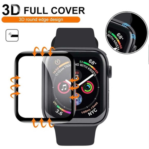 Compatible with Apple Watchwith Apple Watch 1/2/3 42mm Screen Protector [3-pack] 3D Curve Display Protector Black 1