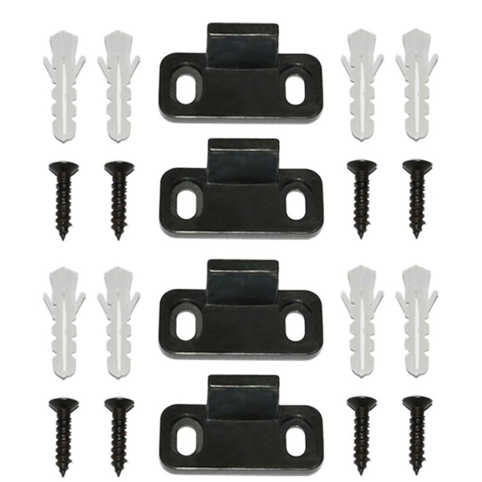 4Pcs Anti-Swing Barn Door Hanging Rail Hardware Accessories Without Slotting 9353595235052