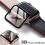 Compatible with Apple Watchwith Apple Watch 1/2/3 42mm Screen Protector [3-pack] 3D Curve Display Protector Black 5