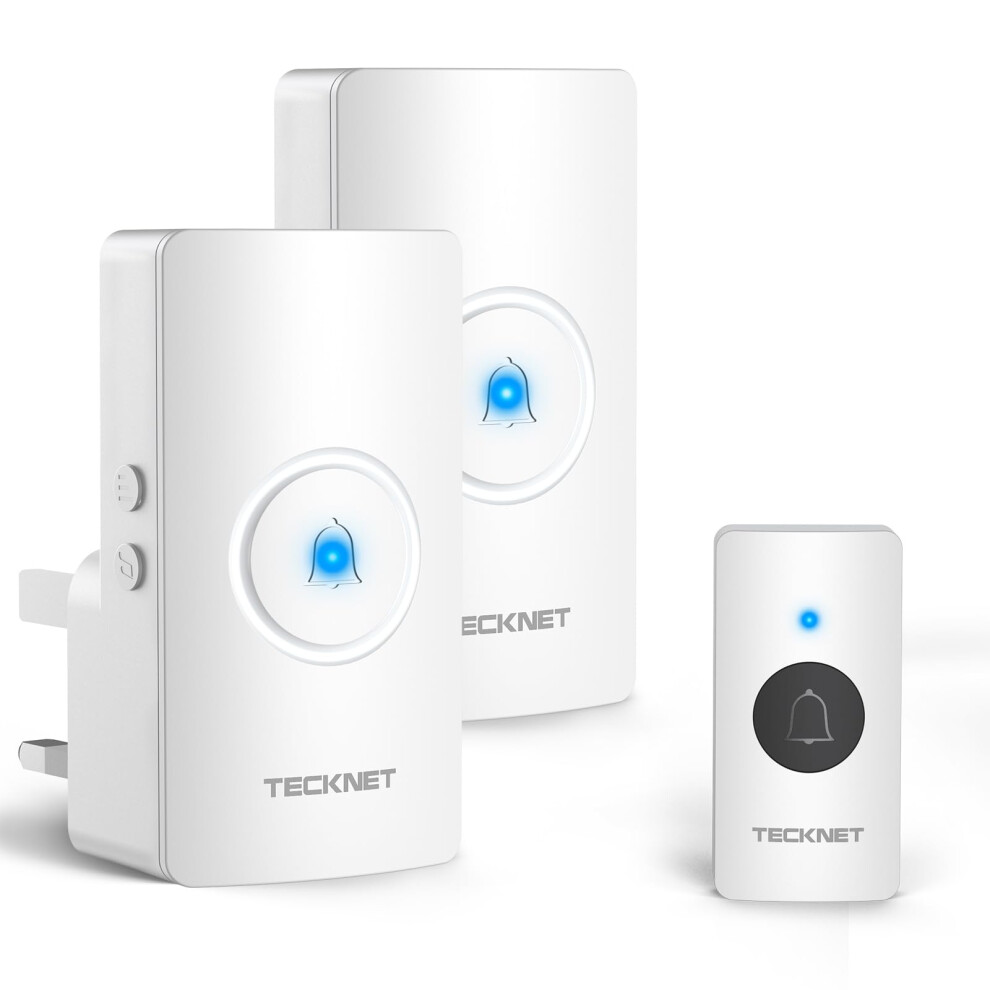 Tecknet Wireless Doorbell With 2 Receivers, Ip65 W