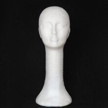 Yesbay Foam Female Human Head Long Neck Mannequin Wig Hat Glasses Display Stand Model