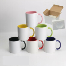 6 Mugs 11OZ Sublimation Mugs Mix Color Mugs Coated Ceramic Cups Christmas DIY Mugs