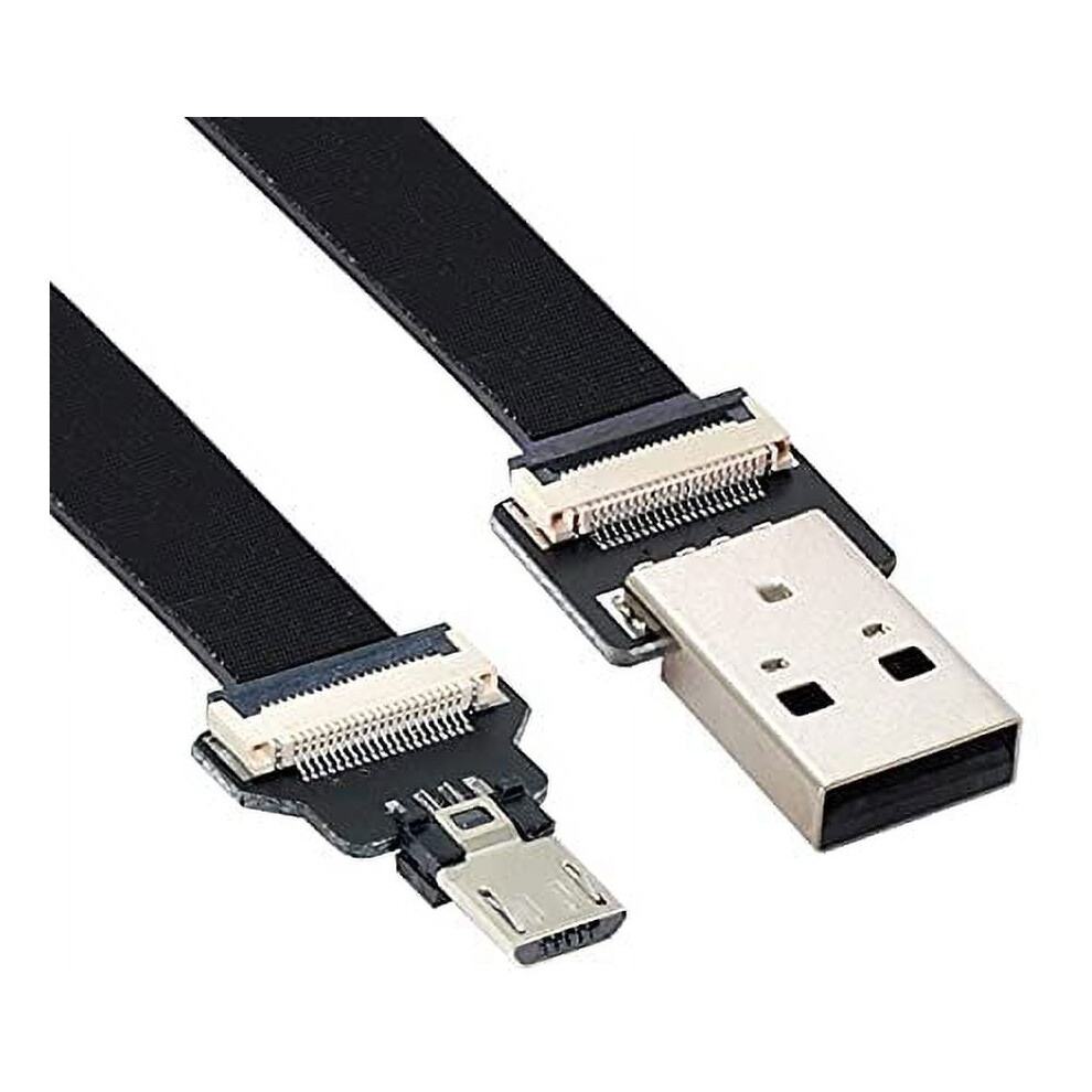 Usb 2.0 Type-A Male To Micro Usb 5Pin Male Data Flat Slim Fpc Cable For Fpv & Disk & Phone 200Cm 9313598817761
