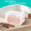 Plastic Bread Box, Airtight Container for Fridge, Keeps Bread Fresh, Compatible with Slice Bread, Crackers, Snacks, Bagels, with Lid 6