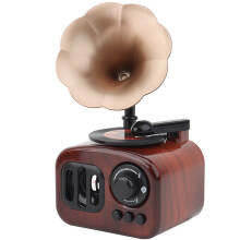 Gramophone Music Box Model 3.5 x 3.7 x 6.7 Inch Mini Abs Retro Phonograph, Miniature Phonograph Shape Music Box Decoration Ornaments