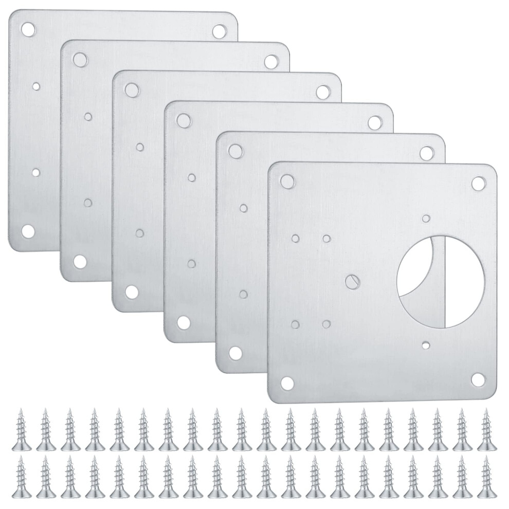 6 Pcs Hinge Repair Plate, Kitchen Cupboard Cabinet 46774804