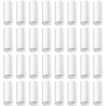 32 Pcs Summer Clamps, 2.4" White Plastic Tube Clips for PVC Greenhouses, Row Covers, Shelters, Bird Protection, Compatible with PVC Pipes