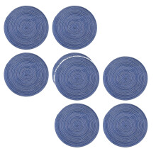 Xubond Round Placemats Set of 6, Braided Cotton Table Mats 15 Inch, Compatible with Kitchen Dining Holiday Party Decor