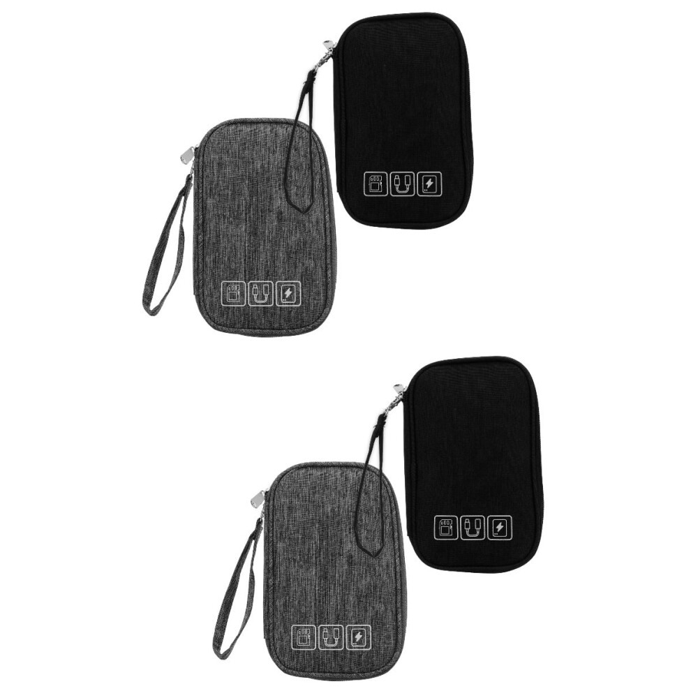 Mini Digital Bag 4 Pcs Cable Pouch Electronic Organizer Case Charger Box Suitcases Bags Travel Canvas 9448990262038