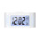 LCD Alarm Clock with Temperature, Silent & Light, Multi-function Digital Clock Compatible with No Battery (White) 1