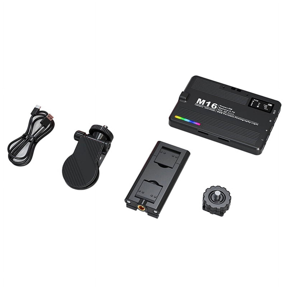 Mini Rgb Rechargeable Clip-On Fill Adjustable Portable Lamp For Phone, Pad, For Makeup, Selfie, Vlog Light 9448990266739