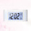 LCD Alarm Clock with Temperature, Silent & Light, Multi-function Digital Clock Compatible with No Battery (White) 5