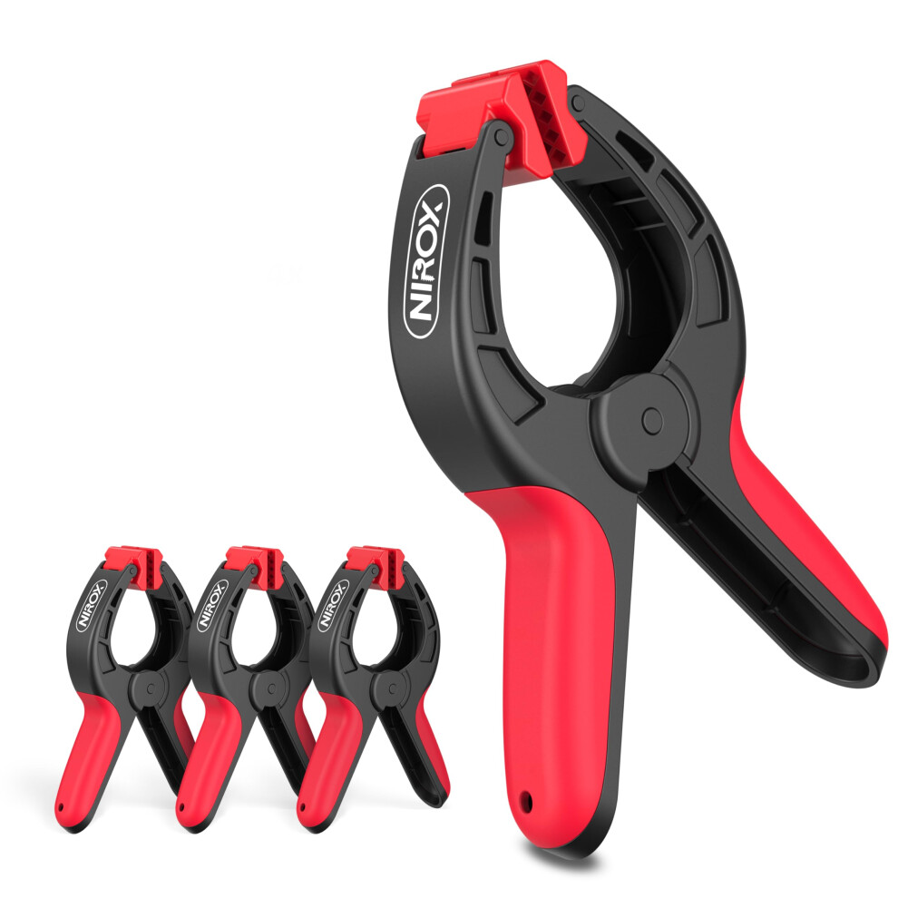 Nirox Set Of 4 Spring Clips - Clamps With Large Span Width - High Clamping Force Of The Spring Clamp - Clamps With Moveable Jaws - Tension Clamps 61354081