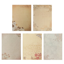 5 Pack of 10pcs Assorted Color Vintage Writing Stationery Paper Letter Writing Paper Letter Sets
