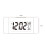 LCD Alarm Clock with Temperature, Silent & Light, Multi-function Digital Clock Compatible with No Battery (White) 4